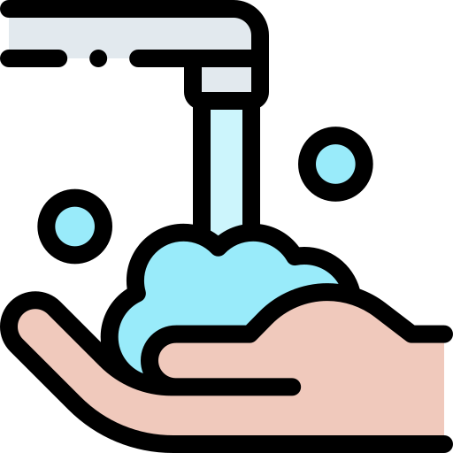 Hand washing under tap